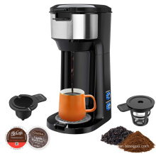 Single Serve Coffee Maker Capsule K Cup Coffee Machine Mini Coffee Brewer with Reusable Cafe Filter